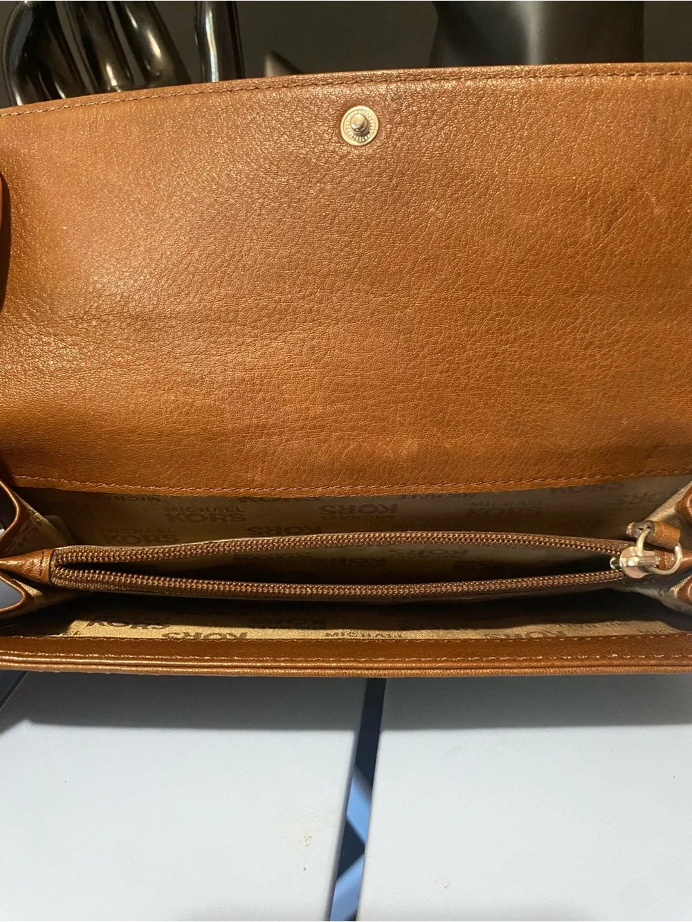 Michael Kors Brown Signature MK Continental Wallet